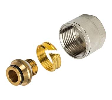 Фитинг компрессионный для труб PE-X/AL/PE-X 16x2.0x3/4&quot;STOUT