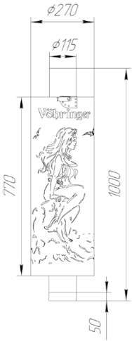 Экономайзер Ферингер в кожухе (Дуб), 1 м