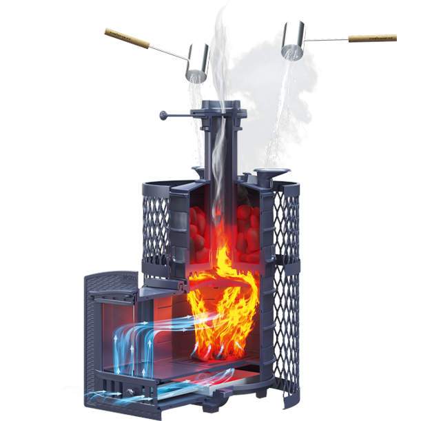 Печь-каменка чугунная ИСКАНДЕР ЗК 18 (П2) Ураган