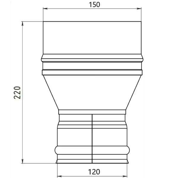 Адаптер переход Моно М-М 430-0,8 D120/150