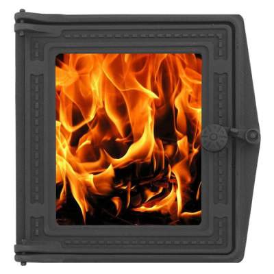 Дверка топочная ДТ-4С со стеклом окрашенная