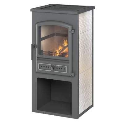 Печь-камин ЭТНА (БКД) с плитой &quot;Бежевый&quot; 11 кВт