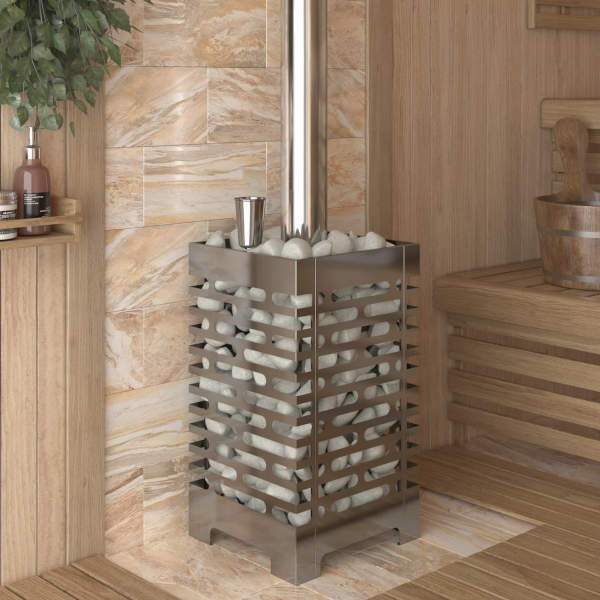 Печь-каменка ASTON 20 INOX дверца со стеклом