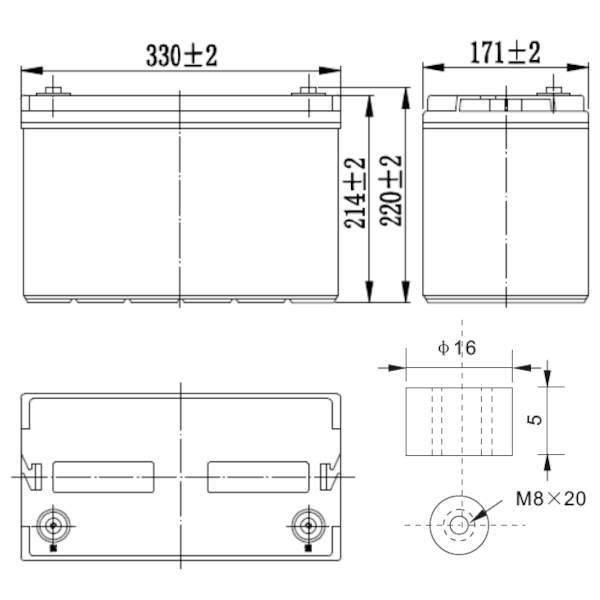 Аккумулятор General Security (AGM, серия GS) 12v 100А*ч
