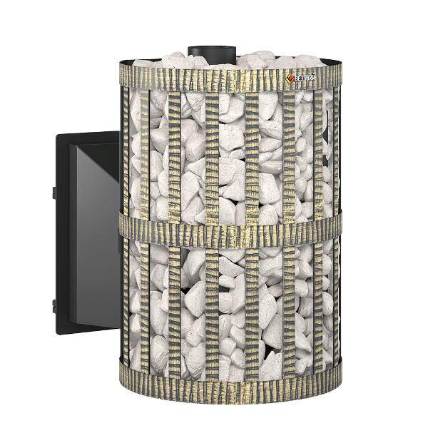 Печь-каменка чугунная ВЕЗУВИЙ Легенда Ковка 22 дверца 205 со стеклом