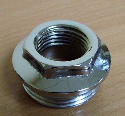 Переходник  1&quot; 1/2&quot; никелир. с прокладкой