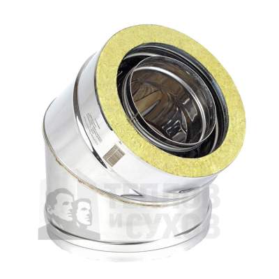 Отвод 45* ТермоВент D115/150/210 430-0,8/430 (t &lt; 200°С)
