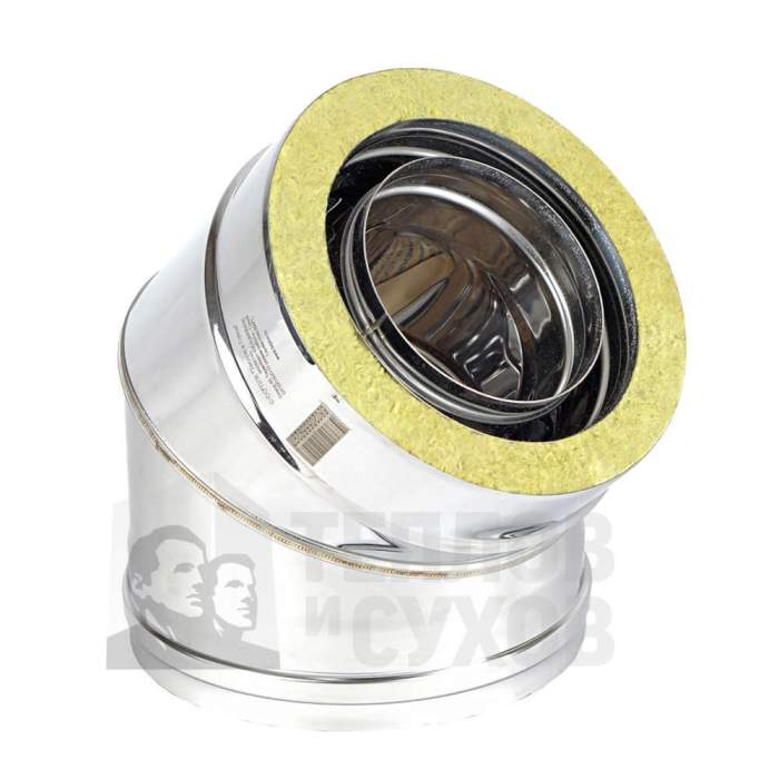 Отвод 45* ТермоВент D115/150/210 430-0,8/430 (t < 200°С)