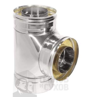 Тройник Термо 87* ТРТ-Р 304-0.8/304-0.5 D250/350, 2 хомута