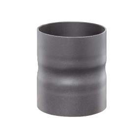 Дымоход переходник, D115 на D115мм, L0,10м М/М (с дыма на конденсат) (Чёрный)