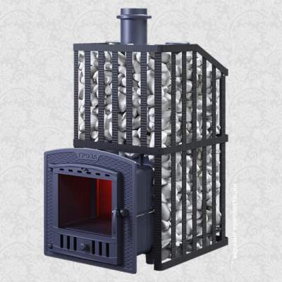 Печь-каменка чугунная ГРОЗА 24 (П2) Ураган