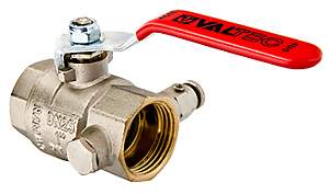 Кран шар. вн.-вн.  3/4" с дренажом и воздухоотводчиком рычаг BASE Valtec