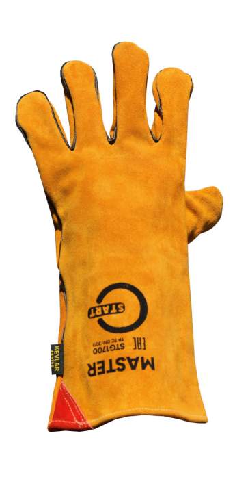 Краги спилковые с усиленной ладонью Start Master Kevlar (6/60)