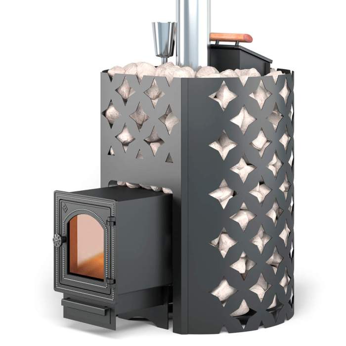 Печь-каменка чугунная ЭТНА 24 закрытая каменка ДТ-4С со стеклом