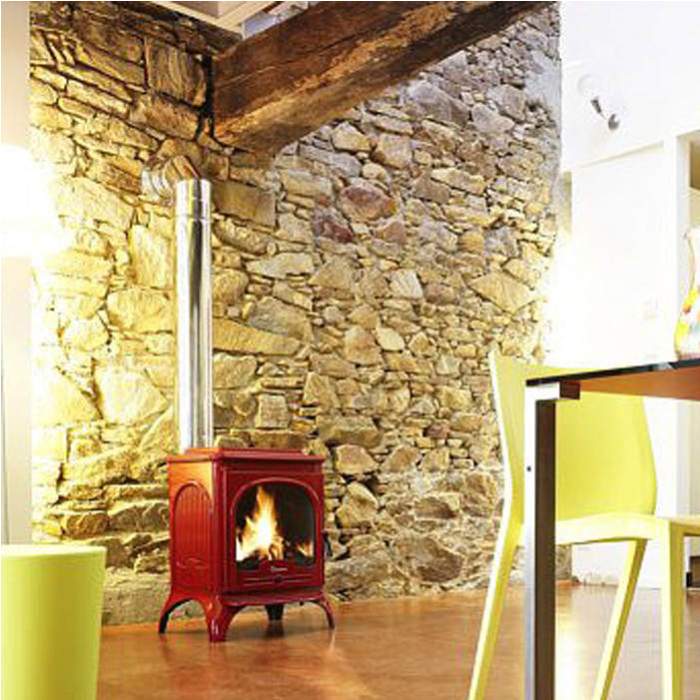 Печь-камин чугунный Invicta Seville красная эмаль (10кВт)